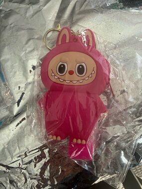 Pink Monster Keychain Coin Purse 4 inch keychain zipperpouch